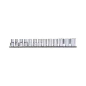 Image of Beta Tools 910AS/SB 13pc 3/8" Dr Bi-Hex Imperial/AF Socket Rail Set 1/4 - 7/8"