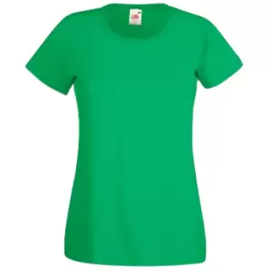 Image of Fruit Of The Loom Ladies/Womens Lady-Fit Valueweight Short Sleeve T-Shirt (Pack Of 5) (M) (Kelly Green)