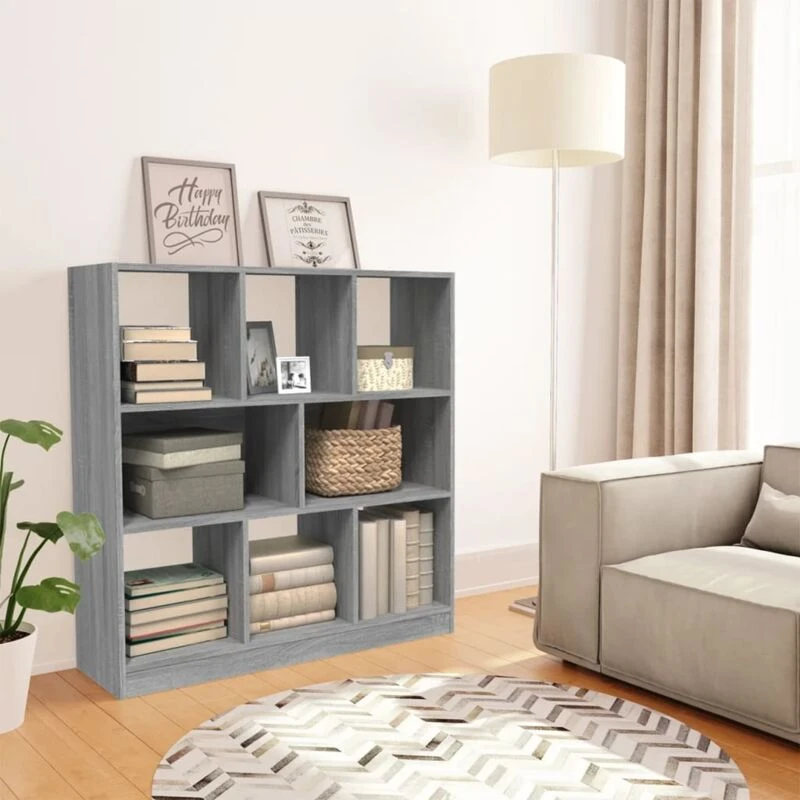 Image of VIDAXL Vidaxl - Book Cabinet Grey Sonoma 97.5x29.5x100cm Engineered Wood 8720845694104