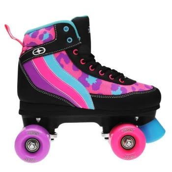 No Fear Retro Quad Girls Roller Skates - Black