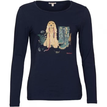 Image of Barbour Hedley L/S Tee - Navy NY73