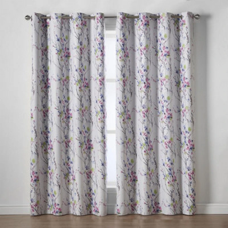 Image of Luxury Living Kura Ring Top Printed Curtains