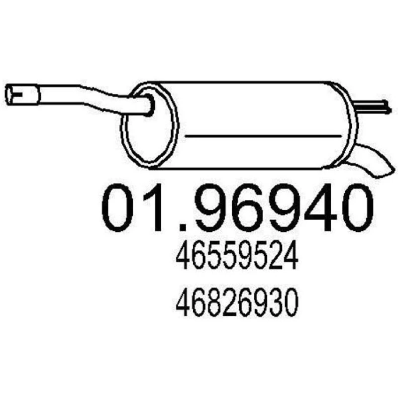 Image of MTS 01.96940 Rear silencer End Silencer (3437)