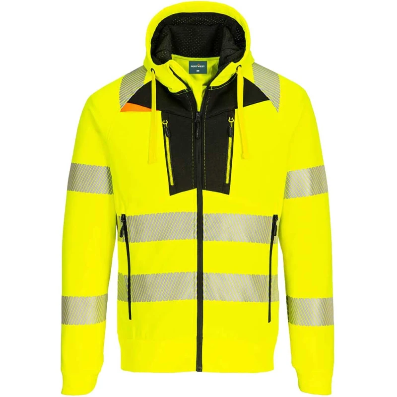 Image of Portwest DX4 Hi Vis Hoodie DX484YBR4XL Colour: Yellow / Black