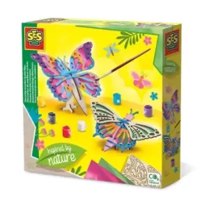 image of Inspired by Nature Decorate Wooden Butterflies Painting Set