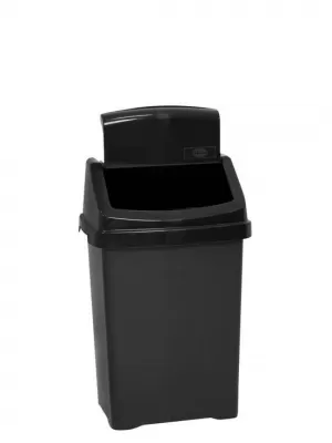 Image of Wham Casa 8-Litre Swing Bin - Black