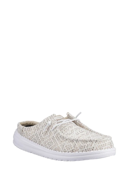Image of HEYDUDE Womens Wendy Slip Surf Baja Mule in Off-White Size: 4 Off-White Female 4