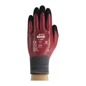 image of Handschuhe EDGE 48-919 Gr.10 weinrot/schwarz EN 388 PSA II 12 PA