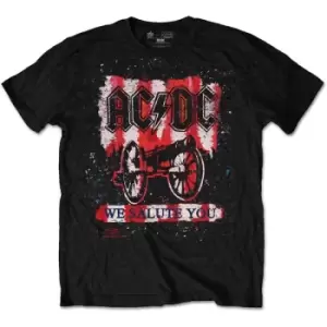 Image of AC/DC - We Salute You Bold Unisex XX-Large T-Shirt - Black