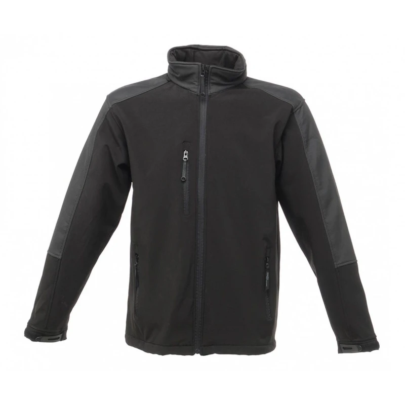 Image of Regatta Professional Mens Hydroforce 3-layer Membrane Waterproof Breathable Softshell Jackets in Black Size: Small Black Male S
