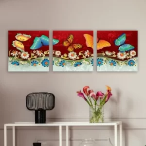 Image of P599876 Multicolor Decorative Canvas Painting (3 Pieces)