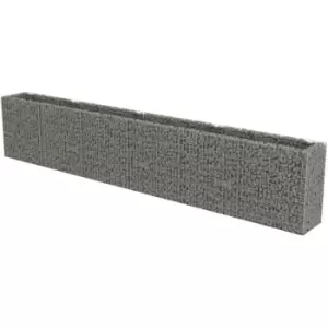 Image of Gabion Raised Bed Galvanised Steel 540x50x100cm Vidaxl Silver