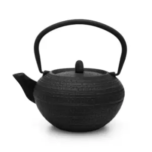 Image of Teapot Tibet Design Cast Iron 1.2L in Black