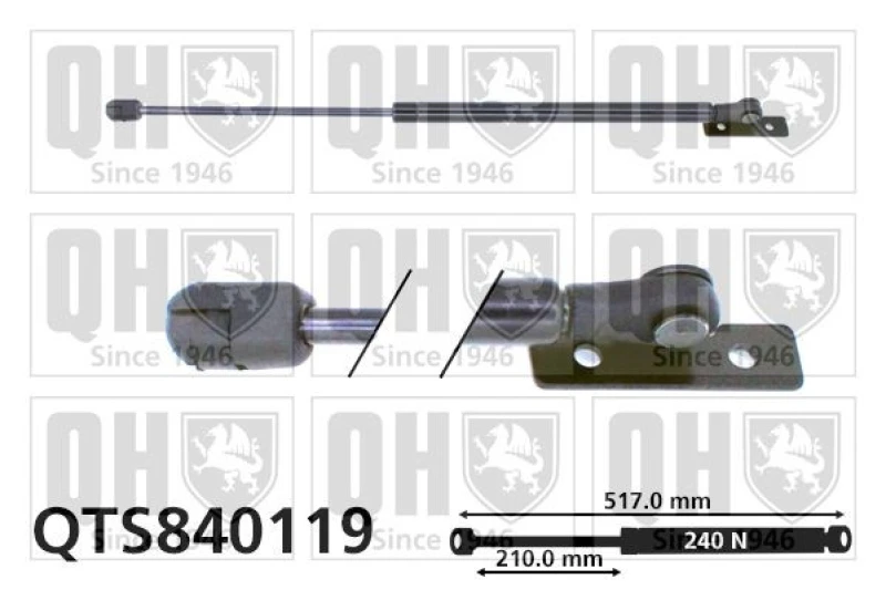Image of QUINTON HAZELL Bonnet strut QUINTON HAZELL QTS840119
