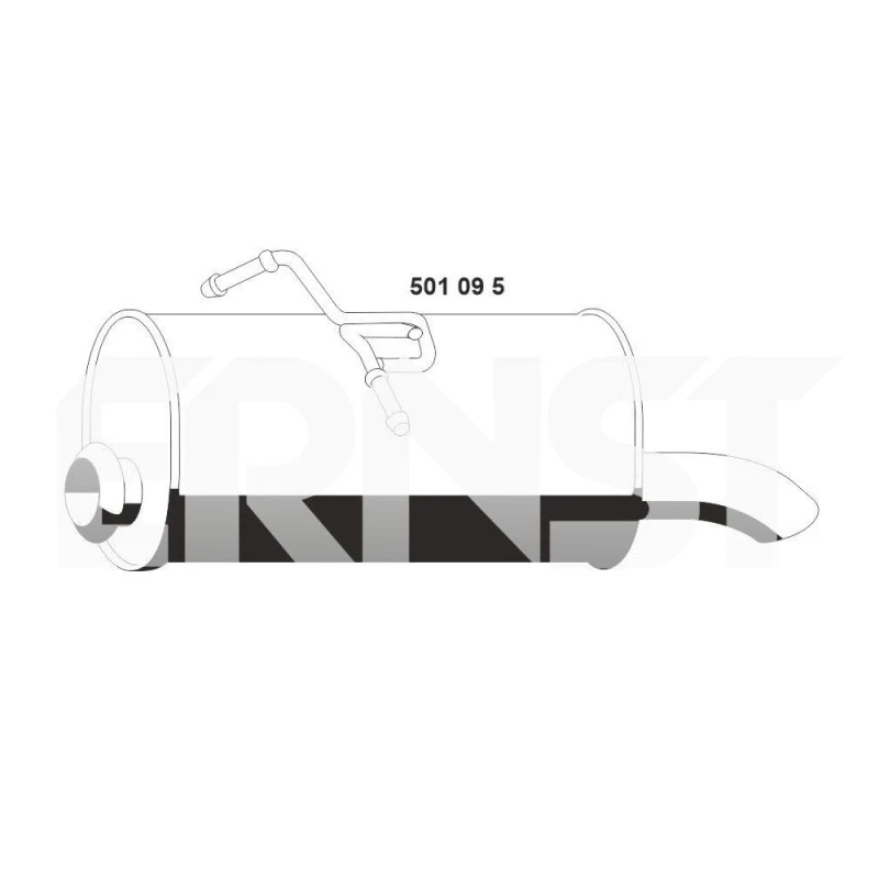 Image of ERNST 501095 Rear silencer End Silencer (3437)