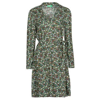 image of Benetton 4ALE5VC44 womens Dress in Green - Sizes M,L