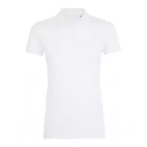 Image of SOLS Womens/Ladies Phoenix Short Sleeve Pique Polo Shirt (XL) (White)