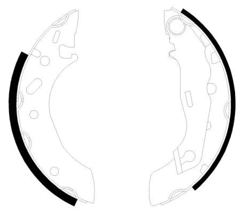 Image of HELLA Brake Shoe Set HELLA 8DB 355 001-731