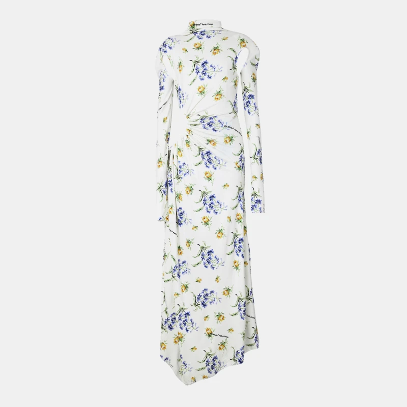 Image of Off White Womens Long Maxi Dress White/Purple female 6 (2XS)