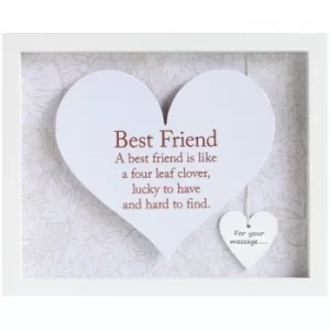 Image of Said with Sentiment Rectangular Heart Frames Best Friend