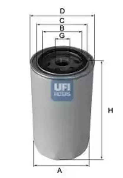 image of UFI 23.156.00 Oil Filter Oil Spin-On