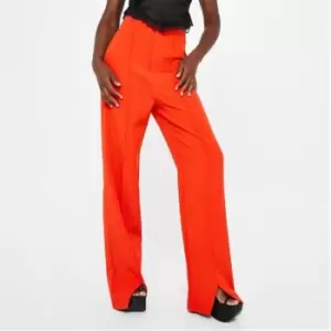 image of Missguided Tall Seam Front Tailored Trousers - Red