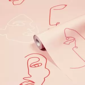 Image of Kindred Wallpaper Blush Pink