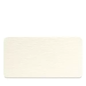 image of Villeroy & Boch Manufacture Rock Blanc Rectangular Serving Plate, White, 35x18x1cm