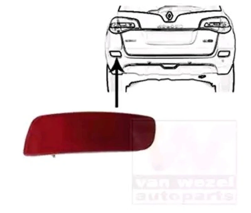 Image of VAN WEZEL 4316940 Reflector Right, without bulb holder Reflector (1093)