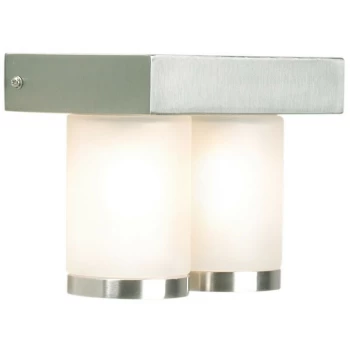 image of Linea Verdace Lighting - Linea Verdace Twin Head Bathroom Wall Light Aluminum IP44