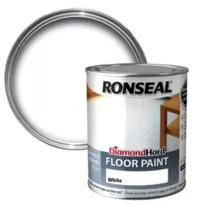Image of Ronseal Diamond White Satin Floor Paint 0.75L