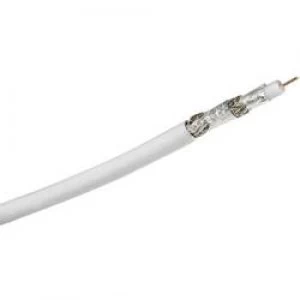Image of Coax Outside diameter 6.90 mm 75 120 dB White Hama 86667 Sold by the metre