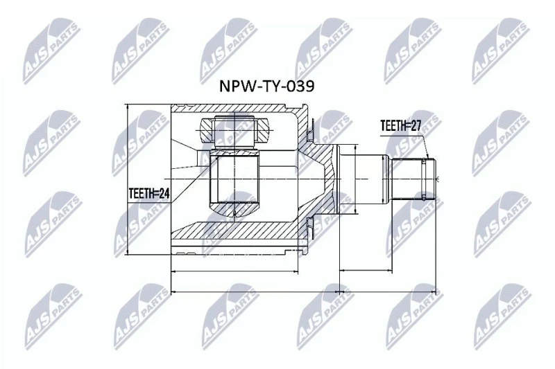 Image of NTY CV joint kit NTY NPW-TY-039
