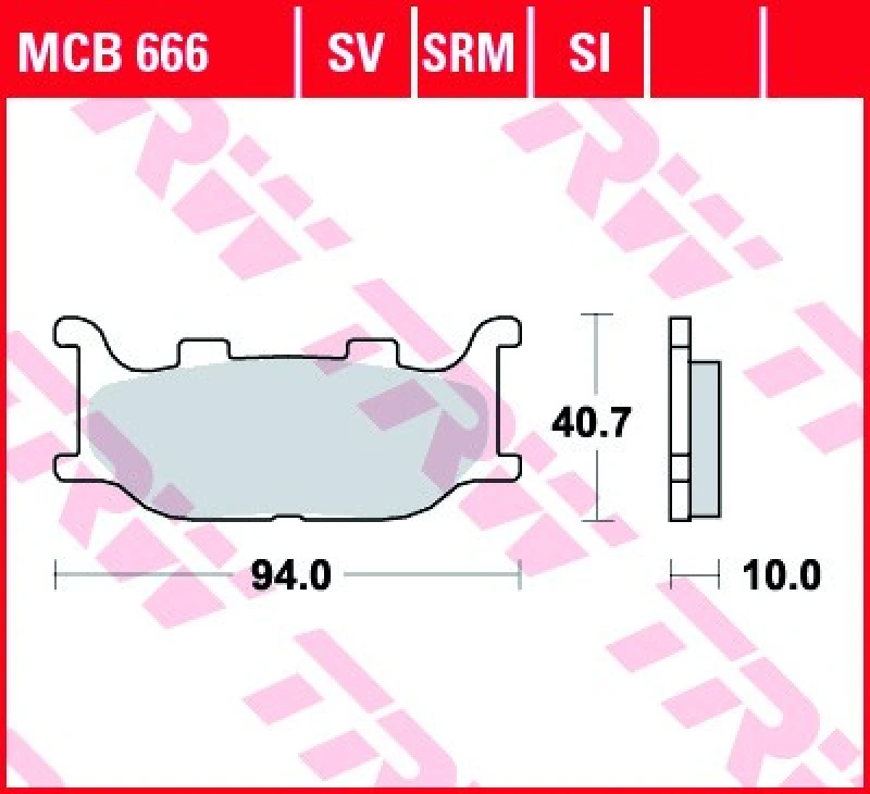 Image of TRW Lucas Sintered lining MCB666SV