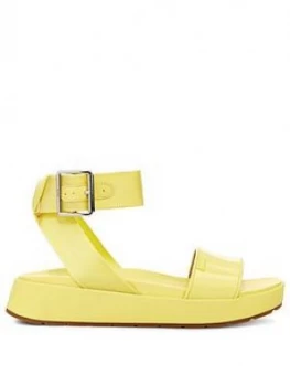 image of UGG Lennox Flat Sandal - Yellow, Margarita, Size 3, Women