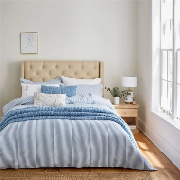 Image of Katie Piper Be Still Candy Stripe Duvet Cover Set - Blue
