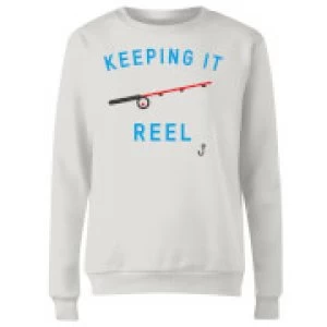 Image of Keeping it Reel Womens Sweatshirt - White - 3XL