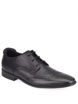 Image of Start-rite Tailor Lace Up School Shoes - Black Leather, Size 6.5 Older