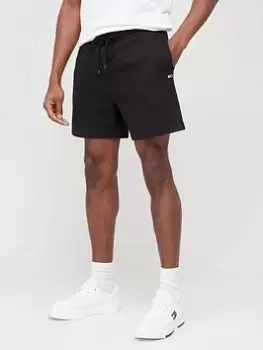 image of Tommy Jeans Fleece Beach Jersey Shorts, Black Size M Men