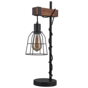 image of Italux Roadstead - Industrial And Retro Table Lamp Black Matt 1 Light , E27