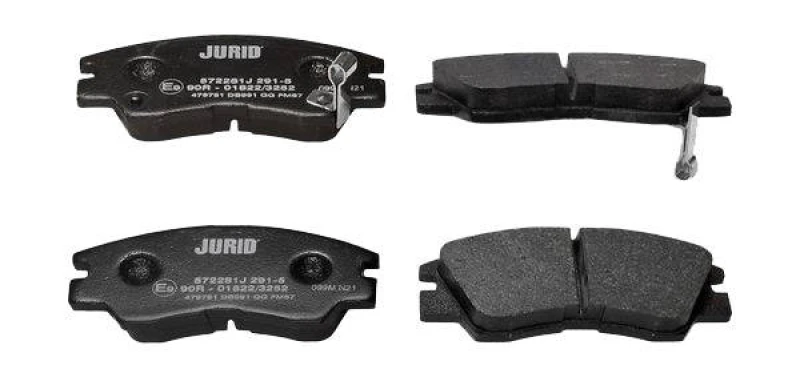 Image of JURID 572281J Brake pad set with acoustic wear warning, without accessories Brake Pad Set,disc brake (402)