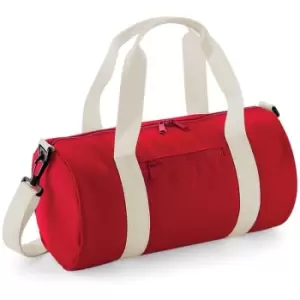 Image of Bagbase Mini Barrel Bag (Pack of 2) (One Size) (Classic Red/Off White) - Classic Red/Off White