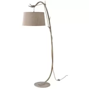 image of Floor lamp Sabina Immitation wood 1 bulb 182cm