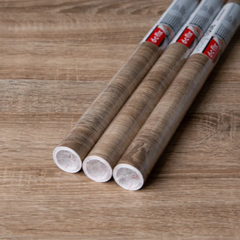 Image of D-C-Fix Woodgrain Sonoma Oak Light Self Adhesive Vinyl Wrap Film For Kitchen Doors And Worktops 2M(L) 67.5Cm(W) Pack Of 3 Rolls