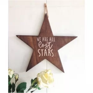 Image of All Stars Walnut Decorative Wooden Wall Accessory
