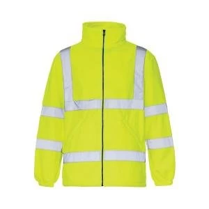 image of SuperTouch Large High Visibility Micro Fleece Jacket Polyester with