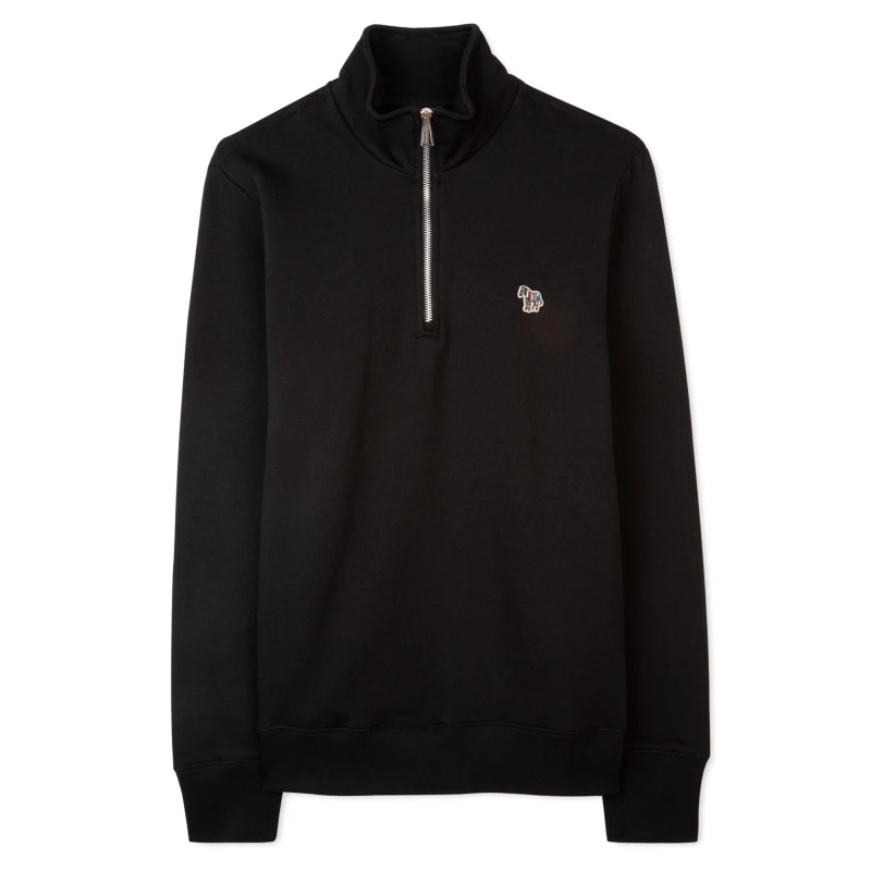 Image of Paul Smith Regular Half Zip Sweatshirt - Black S