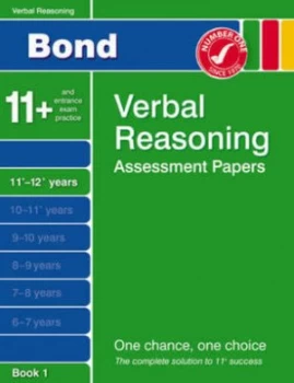 Image of Bond Verbal Reasoning Assessment Papers 11+-12+ Years Book 1 by J M Bond Paperback