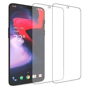 Image of CASEFLEX ONEPLUS 6 GLASS SCREEN PROTECTOR (TWIN PACK) - CLEAR