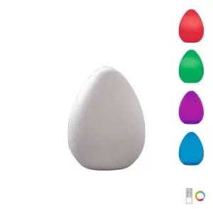 image of Huevo Egg Table Lamp Induction LED RGB Outdoor IP65, 120lm, Opal White